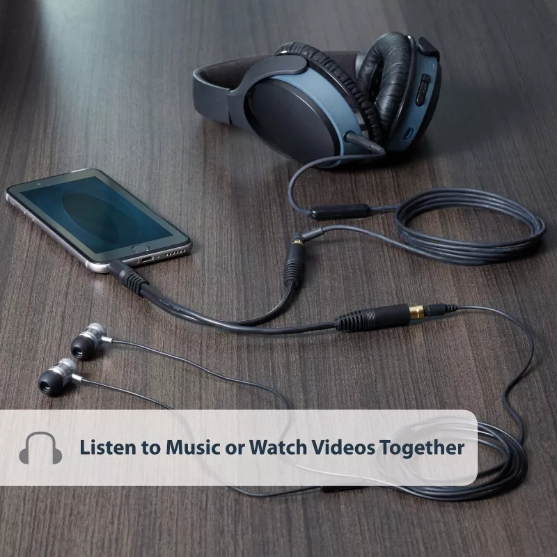 StarTech.com 15 cm stereo-haaroituskaapeli – 3,5 mm pistoke 2x 3,5 mm liitäntä