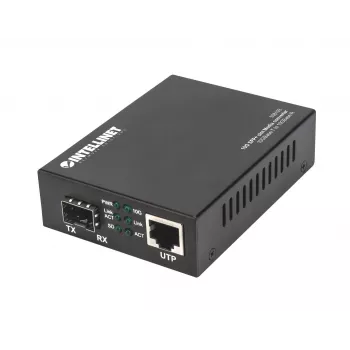 Intellinet 10GBase-T - 10GBase-R -mediakonvertteri, 1 x 10 GB SFP+ -paikka, 1 x 10GB RJ45 -portti