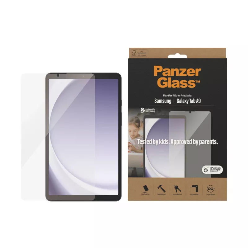 PanzerGlass ®️ näytönsuoja Samsung Galaxy Tab A9 | Ultra-Wide Fit