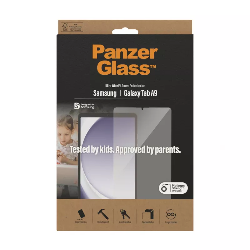 PanzerGlass ®️ näytönsuoja Samsung Galaxy Tab A9 | Ultra-Wide Fit