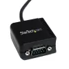 StarTech.com ICUSB2321FIS 1-porttinen FTDI USB–RS232 DB9 -sarjasovitinkaapeli, optisesti eristetty, 2,5 m, musta