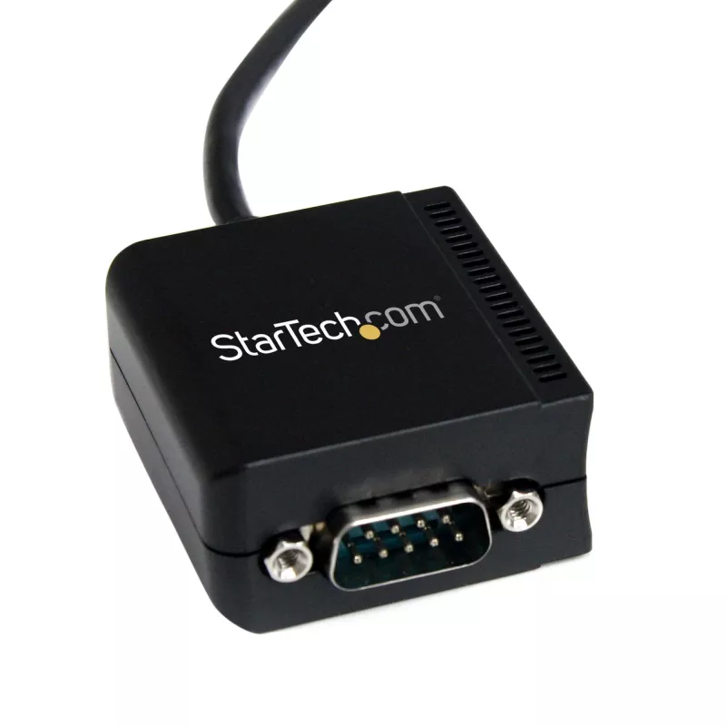 StarTech.com ICUSB2321FIS 1-porttinen FTDI USB–RS232 DB9 -sarjasovitinkaapeli, optisesti eristetty, 2,5 m, musta