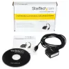 StarTech.com ICUSB2321FIS 1-porttinen FTDI USB–RS232 DB9 -sarjasovitinkaapeli, optisesti eristetty, 2,5 m, musta