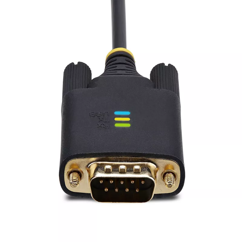 StarTech.com 3 m USB - sarja-sovitinkaapeli, COM-säilytys, vaihdettavat ruuvit/mutterit, USB-A - DB9 RS232, FTDI IC, ESD-suoja, Windows/macOS/Linux