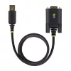 StarTech.com 3 m USB - sarja-sovitinkaapeli, COM-säilytys, vaihdettavat ruuvit/mutterit, USB-A - DB9 RS232, FTDI IC, ESD-suoja, Windows/macOS/Linux