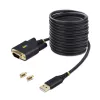 StarTech.com 3 m USB - sarja-sovitinkaapeli, COM-säilytys, vaihdettavat ruuvit/mutterit, USB-A - DB9 RS232, FTDI IC, ESD-suoja, Windows/macOS/Linux