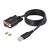 StarTech.com 1 m USB - nollamodeemi sarjasovitinkaapeli, vaihdettavat DB9-ruuvit/mutterit, COM Retention, USB-A - RS232, FTDI, Level-4 ESD-suoja, Windows/macOS/ChromeOS/Linux – kestävä TPE-rakenne
