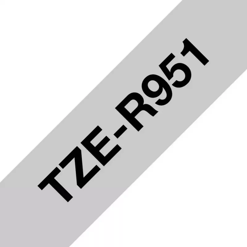 Brother TZE-R951 tarranauha musta hopealla