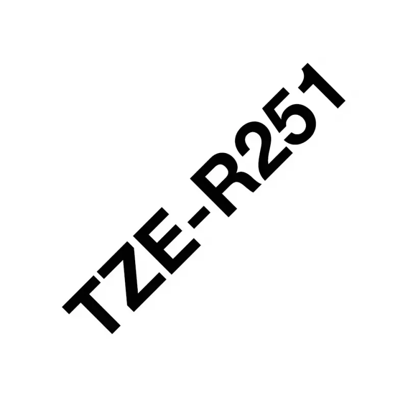 Brother TZE-R251 tarranauha musta valkoisella