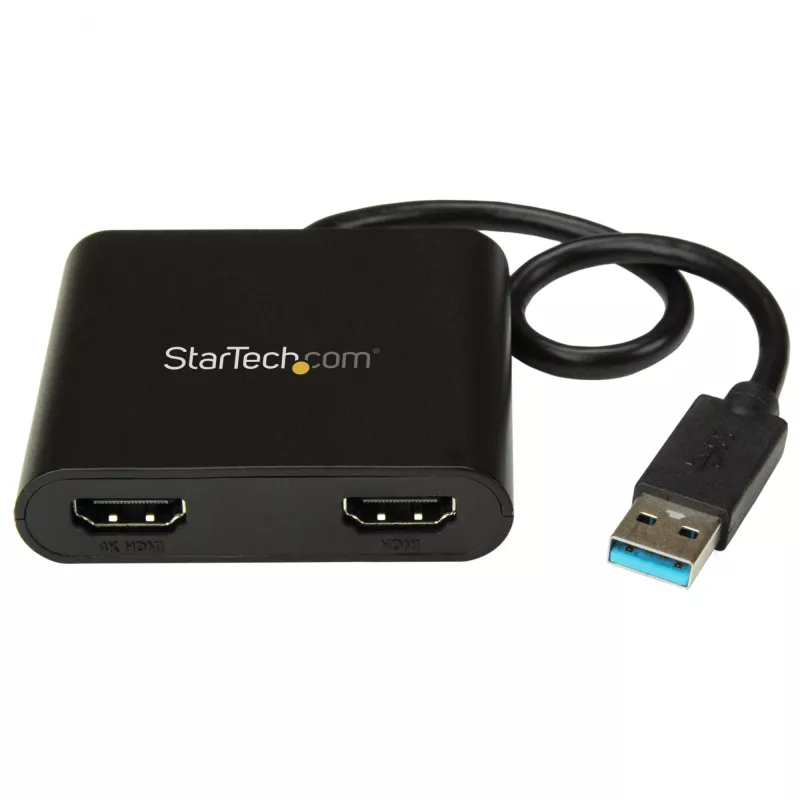 StarTech.com USB 3.0 - Dual HDMI -sovitin, USB-2x HDMI -näyttökonvertteri Windowsille (ei tue macOS/ChromeOS/Linux) - TAA