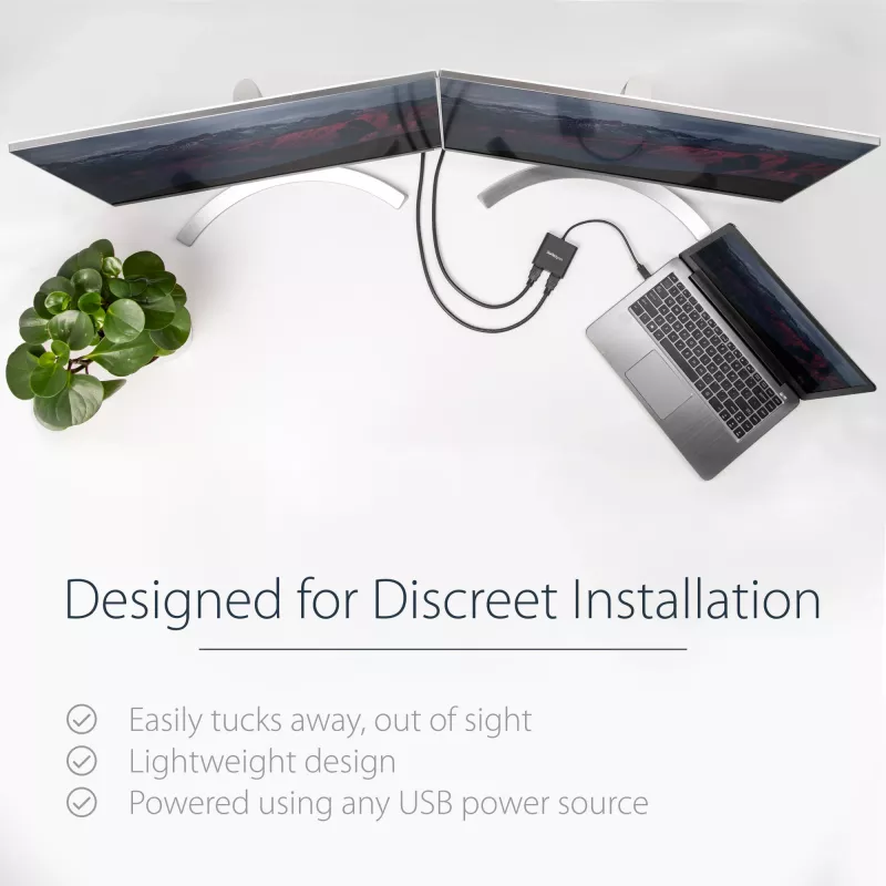 StarTech.com USB 3.0 - Dual HDMI -sovitin, USB-2x HDMI -näyttökonvertteri Windowsille (ei tue macOS/ChromeOS/Linux) - TAA