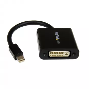 StarTech.com MDP2DVI3 Mini DisplayPort–DVI-sovitin, 1920x1200 (WUXGA), passiivinen, Thunderbolt-yhteensopiva, 17 cm, musta