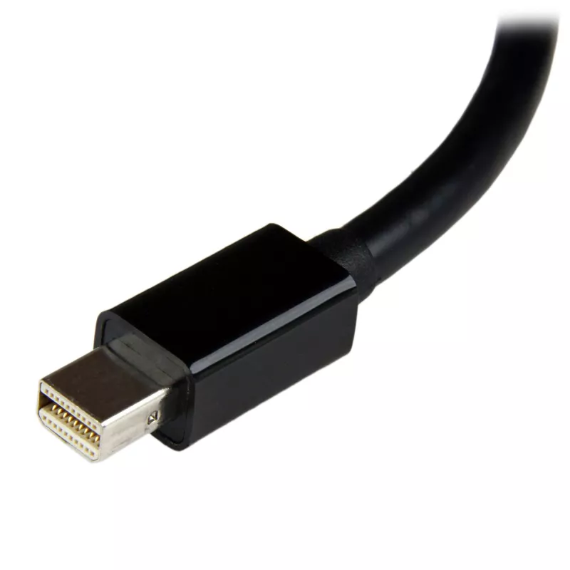 StarTech.com MDP2DVI3 Mini DisplayPort–DVI-sovitin, 1920x1200 (WUXGA), passiivinen, Thunderbolt-yhteensopiva, 17 cm, musta