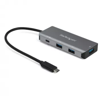 StarTech.com HB31C3A1CPD3 4-porttinen USB-C-hubi, 10 Gbps, 3 x USB-A ja 1 x USB-C, 100 W Power Delivery -läpivienti, 25 cm kaapeli, Thunderbolt 3 -yhteensopiva