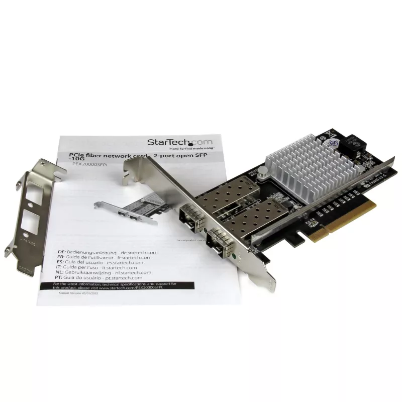 StarTech.com 2-porttinen 10G kuituverkkokortti avoimella SFP+ - PCIe, Intel-piirisarja