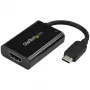 StarTech.com USB-C - HDMI 2.0 -sovitin Power Delivery -toiminnolla - 4K 60Hz USB Type-C - HDMI-näytön videosovitin - 60W PD -läpivientilatausliitäntä - Thunderbolt 3 -yhteensopiva - musta