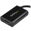 StarTech.com USB-C - HDMI 2.0 -sovitin Power Delivery -toiminnolla - 4K 60Hz USB Type-C - HDMI-näytön videosovitin - 60W PD -läpivientilatausliitäntä - Thunderbolt 3 -yhteensopiva - musta