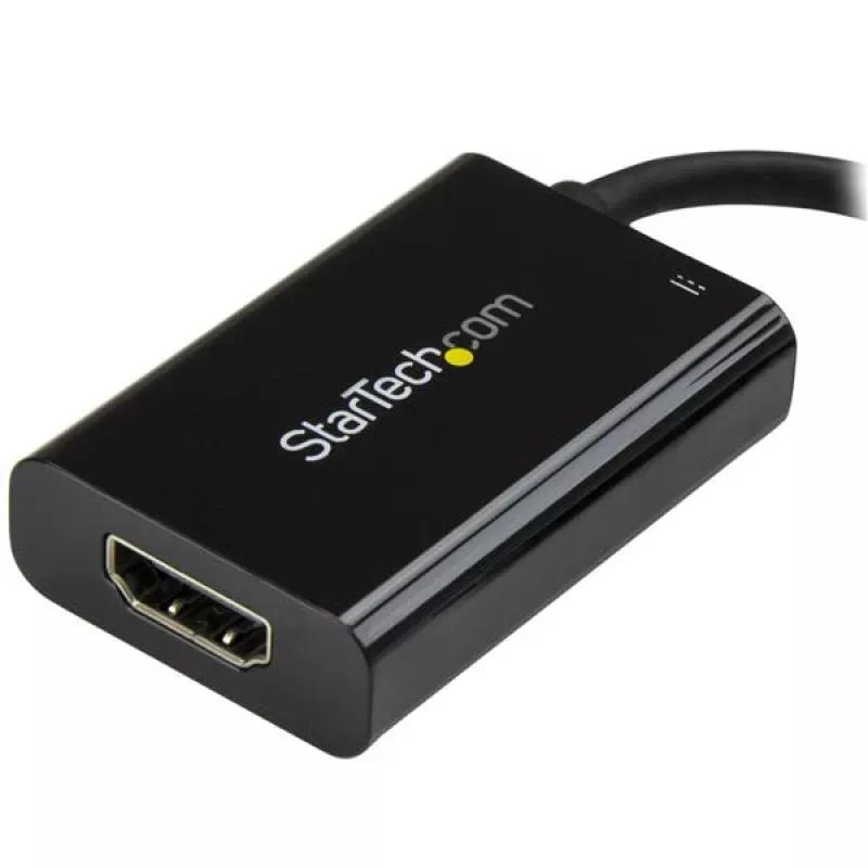 StarTech.com USB-C - HDMI 2.0 -sovitin Power Delivery -toiminnolla - 4K 60Hz USB Type-C - HDMI-näytön videosovitin - 60W PD -läpivientilatausliitäntä - Thunderbolt 3 -yhteensopiva - musta