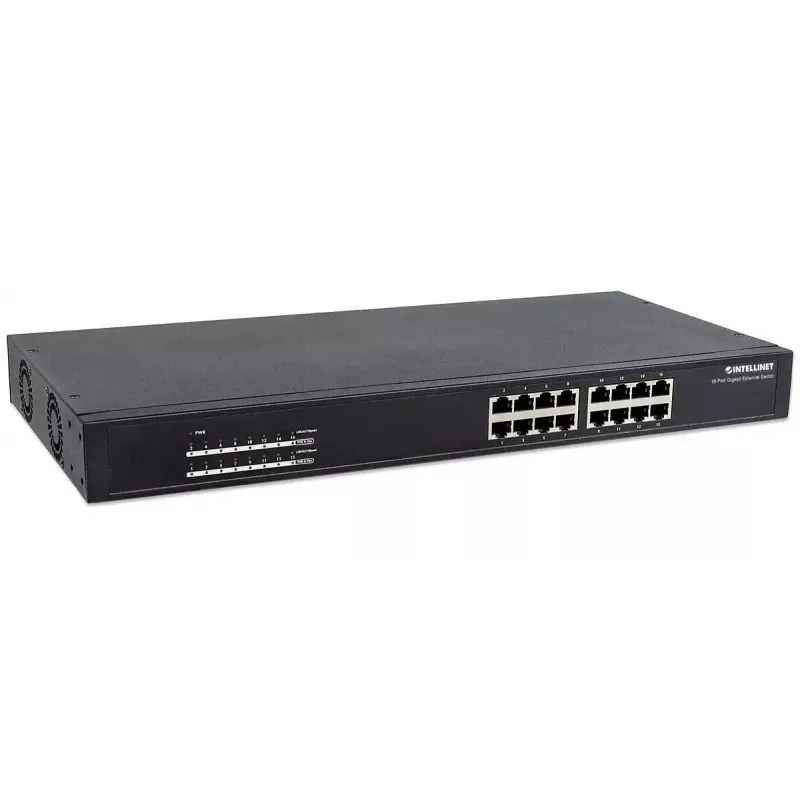 Hallitsematon kytkin Intellinet 16-porttinen gigabit-Ethernet PoE+