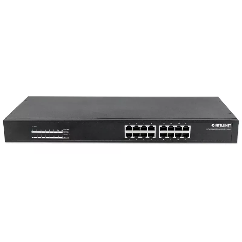 Hallitsematon kytkin Intellinet 16-porttinen gigabit-Ethernet PoE+