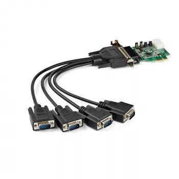 StarTech.com 4-porttinen PCI Express RS232 sarja-adapterikortti – PCIe RS232 sarja-host-ohjainkortti – PCIe sarja DB9 – 16950 UART – Low Profile -laajennuskortti – Windows/Linux – TAA