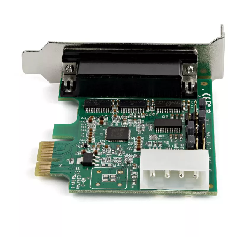 StarTech.com 4-porttinen PCI Express RS232 sarja-adapterikortti – PCIe RS232 sarja-host-ohjainkortti – PCIe sarja DB9 – 16950 UART – Low Profile -laajennuskortti – Windows/Linux – TAA