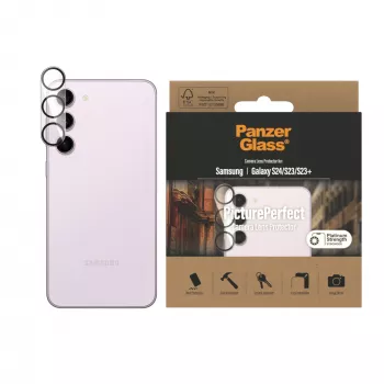 PanzerGlass kameralinssin suojus Samsung Galaxy S23 S23 Plus naarmuuntumaton iskunkestävä
