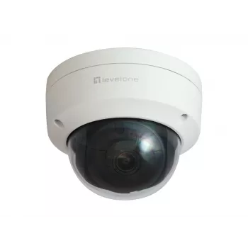 LevelOne GEMINI kiinteä dome IP-verkkokamera, 4 megapikseliä, H.265, 802.3af PoE, IR-LEDit, sisä-/ulkokäyttöön