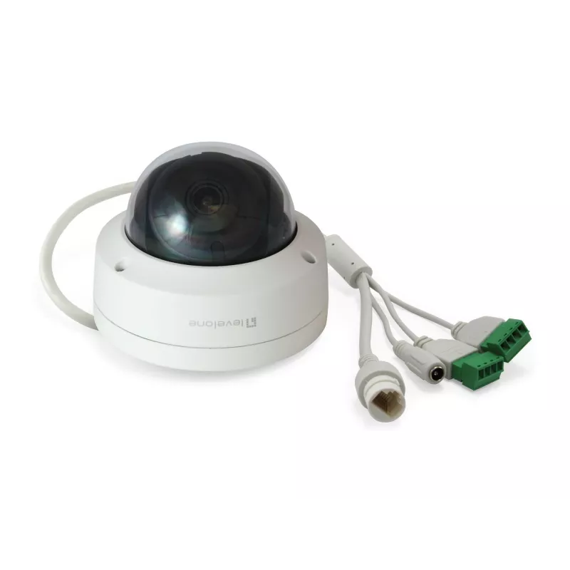 LevelOne GEMINI kiinteä dome IP-verkkokamera, 4 megapikseliä, H.265, 802.3af PoE, IR-LEDit, sisä-/ulkokäyttöön