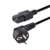 StarTech.com 1 m tietokoneen virtajohto, 18AWG, EU-Schuko - C13 virtajohto, 250V 10A, musta varavirtajohto, TV/näyttö-virtajohto, Schuko CEE 7/7 - IEC 60320 C13 virtajohto - PC-virtalähdekaapeli