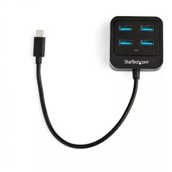 StarTech.com 4-porttinen USB C -keskitin – USB-C - 4x USB-A-porttia – SuperSpeed 10 Gbit/s USB 3.2 Gen 2 Type-C -keskitin – USB-väylävirralla toimiva – kannettava/kompakti USB-C - USB-adapterikeskitin kannettavalle – alumiini