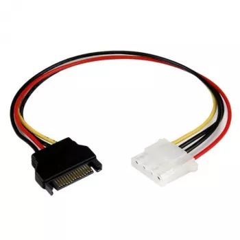StarTech.com 30,5 cm SATA-LP4-virtakaapeliadapteri - B/M, SATA 15-napainen, Molex (4-napainen), 0,3048 m, uros, naaras, suora