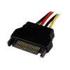 StarTech.com 30,5 cm SATA-LP4-virtakaapeliadapteri - B/M, SATA 15-napainen, Molex (4-napainen), 0,3048 m, uros, naaras, suora