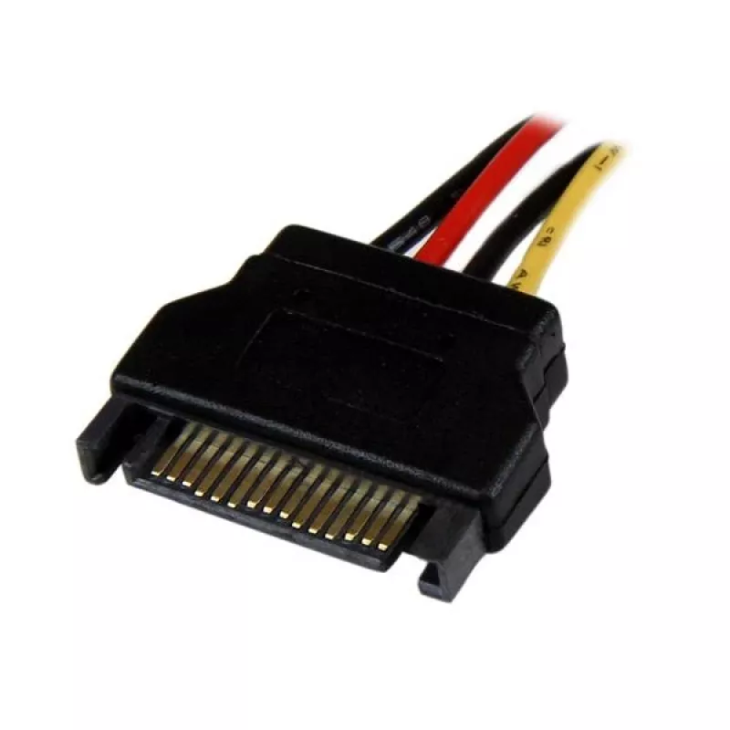 StarTech.com 30,5 cm SATA-LP4-virtakaapeliadapteri - B/M, SATA 15-napainen, Molex (4-napainen), 0,3048 m, uros, naaras, suora