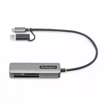 StarTech.com FCREADMICRO3V2 USB 3.0 -monikorttilukija, SD/microSD/CompactFlash, USB-C ja USB-A-sovitin, 5 Gbps