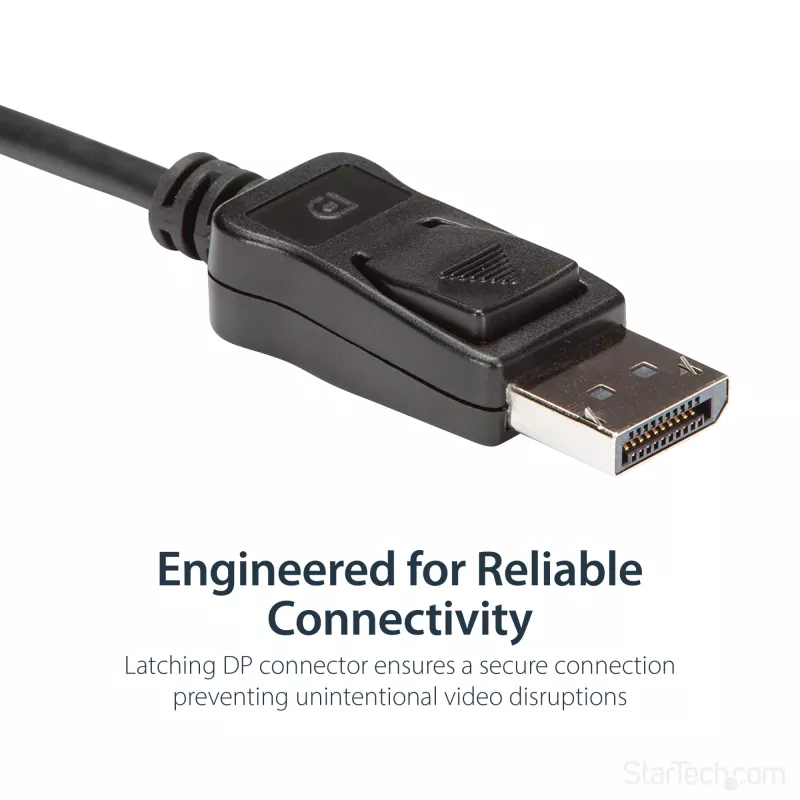 StarTech.com DisplayPort-DVI Dual Link -aktiivisovitin - DisplayPort-DVI-D-sovitin videomuunnin 2560x1600 60Hz - DP 1.2 - DVI-näyttö - USB-virtalähde - lukittuva DP-liitin