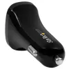 StarTech.com kaksiporttinen USB-autolaturi – 24 W/4,8 A – musta, auto, savukkeensytytin, 5 V, musta