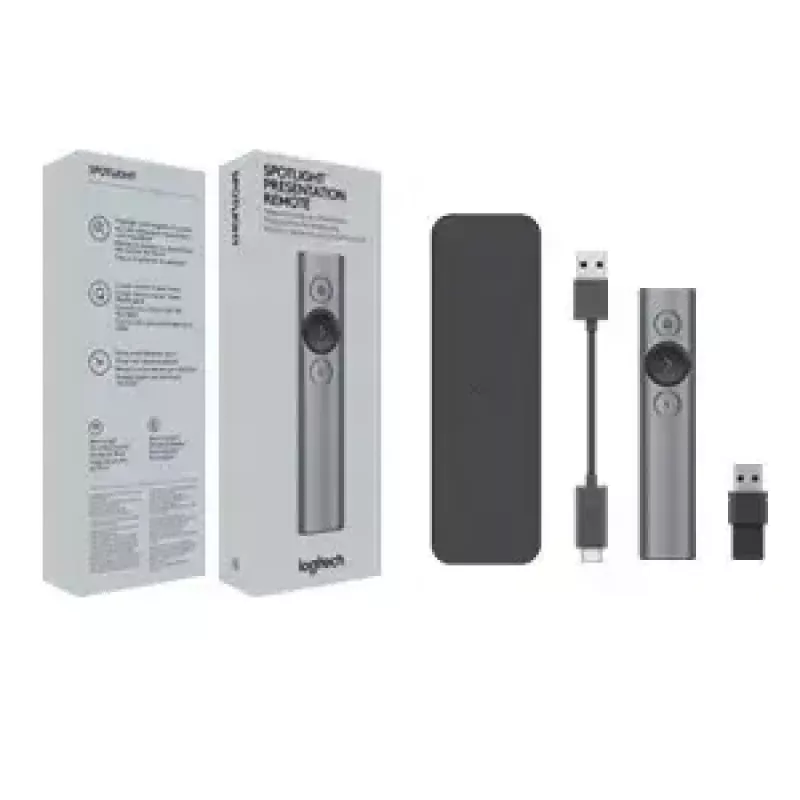 Logitech Spotlight Plus esityskaukosäädin, harmaa