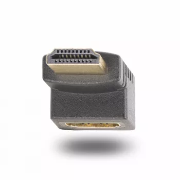 StarTech.com alaspäin taivutettu HDMI 2.0 -adapteri, uros naaras, pystysuoraan 90 astetta taivutettu HDMI-porttitulppa, 4K 60Hz, High Speed HDMI -liitäntäjatko, M/F