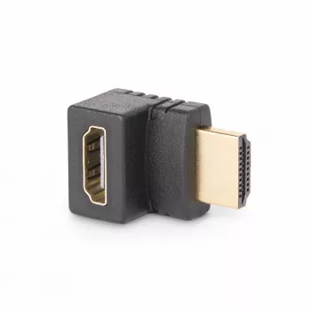 StarTech.com alaspäin taivutettu HDMI 2.0 -adapteri, uros naaras, pystysuoraan 90 astetta taivutettu HDMI-porttitulppa, 4K 60Hz, High Speed HDMI -liitäntäjatko, M/F