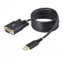 StarTech.com 2 m USB – nollamodeemi-sarja-adapterikaapeli, COM-säilytys, FTDI, USB-A – DB9 RS232, vaihdettavat DB9-ruuvit/mutterit, Windows/macOS/Linux