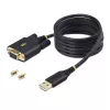 StarTech.com 2 m USB – nollamodeemi-sarja-adapterikaapeli, COM-säilytys, FTDI, USB-A – DB9 RS232, vaihdettavat DB9-ruuvit/mutterit, Windows/macOS/Linux
