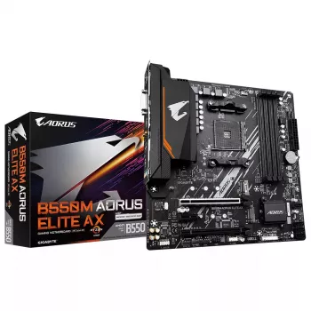 Emolevy GIGABYTE B550M AORUS ELITE AX, AMD B550, kanta AM4, Micro ATX