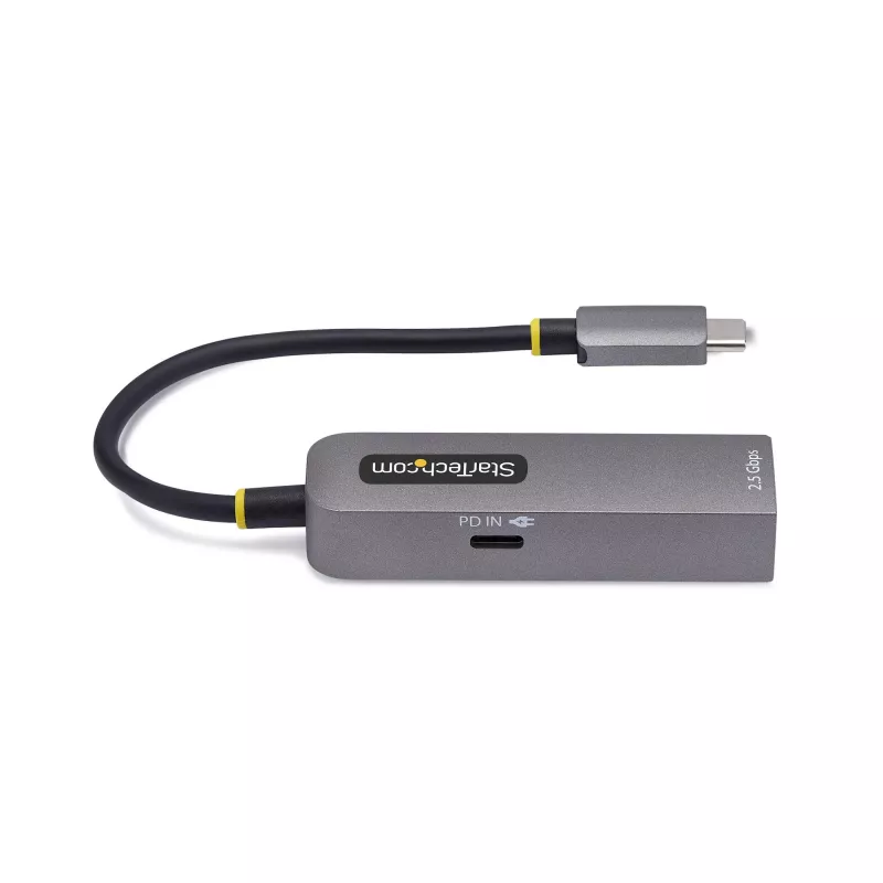 StarTech.com 2.5GbE USB-C – Ethernet-adapteri, 100W PD läpivienti, NBASE-T NIC, USB 3.0 Type-C 2.5/1G moninopeusverkko, Thunderbolt-yhteensopiva, Windows & Mac