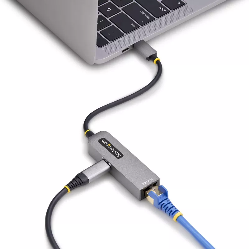 StarTech.com 2.5GbE USB-C – Ethernet-adapteri, 100W PD läpivienti, NBASE-T NIC, USB 3.0 Type-C 2.5/1G moninopeusverkko, Thunderbolt-yhteensopiva, Windows & Mac