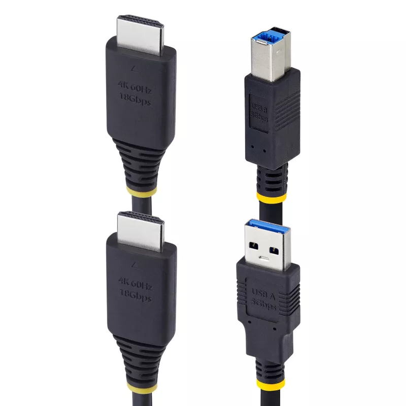 StarTech.com 10ft (3m) HDMI- ja USB-5Gbit/s-KVM-kaapeli, 4K 60Hz, HDMI-2.0- ja USB-yhdistelmäkaapeli KVM-kytkimille