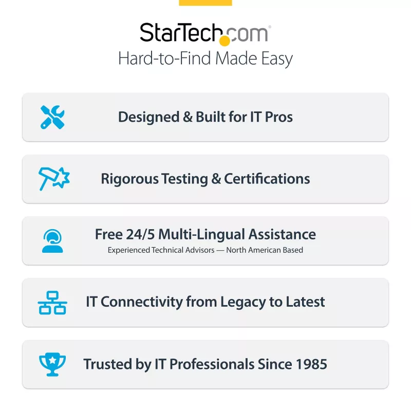 StarTech.com 4-porttinen USB Type-C PCIe -kortti, USB 3.2 10Gbps, USB-C PCI Express -laajennuskortti, 4x riippumaton USB-ohjain, Windows/Linux/macOS, TAA-yhteensopiva