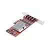 StarTech.com 4-porttinen USB Type-C PCIe -kortti, USB 3.2 10Gbps, USB-C PCI Express -laajennuskortti, 4x riippumaton USB-ohjain, Windows/Linux/macOS, TAA-yhteensopiva
