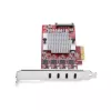 StarTech.com 4-porttinen USB Type-C PCIe -kortti, USB 3.2 10Gbps, USB-C PCI Express -laajennuskortti, 4x riippumaton USB-ohjain, Windows/Linux/macOS, TAA-yhteensopiva