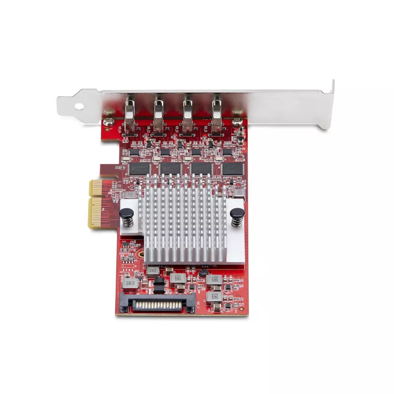 StarTech.com 4-porttinen USB Type-C PCIe -kortti, USB 3.2 10Gbps, USB-C PCI Express -laajennuskortti, 4x riippumaton USB-ohjain, Windows/Linux/macOS, TAA-yhteensopiva